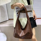 Hobo Bag Smooth Faux Leather with Magnetic Closure and Pockets