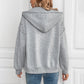 Studded Shoulder Zip Hoodie