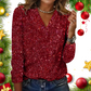 Sequin V-Neck Glitter Top