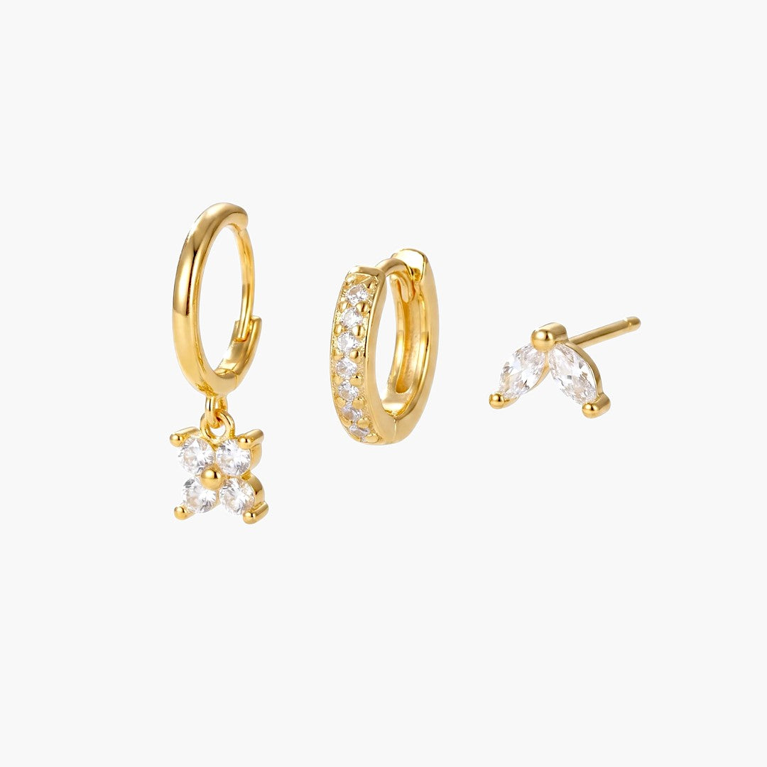 Naviiz Earrings Naviiz Pearl White Gold  Pearl White Gold