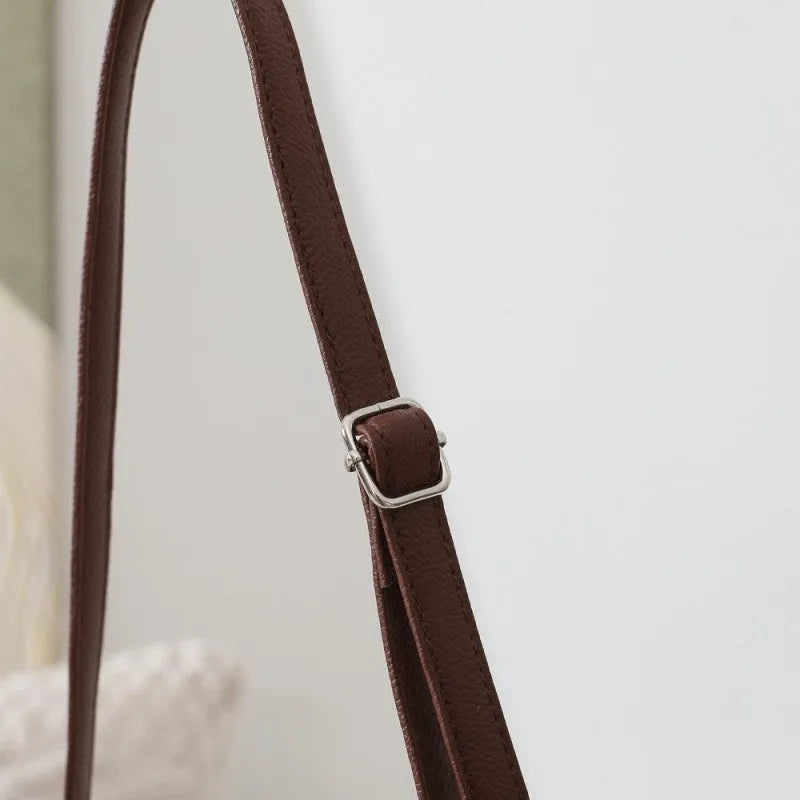 Straw Bag with Faux Leather Finishes and Shoulder Strap