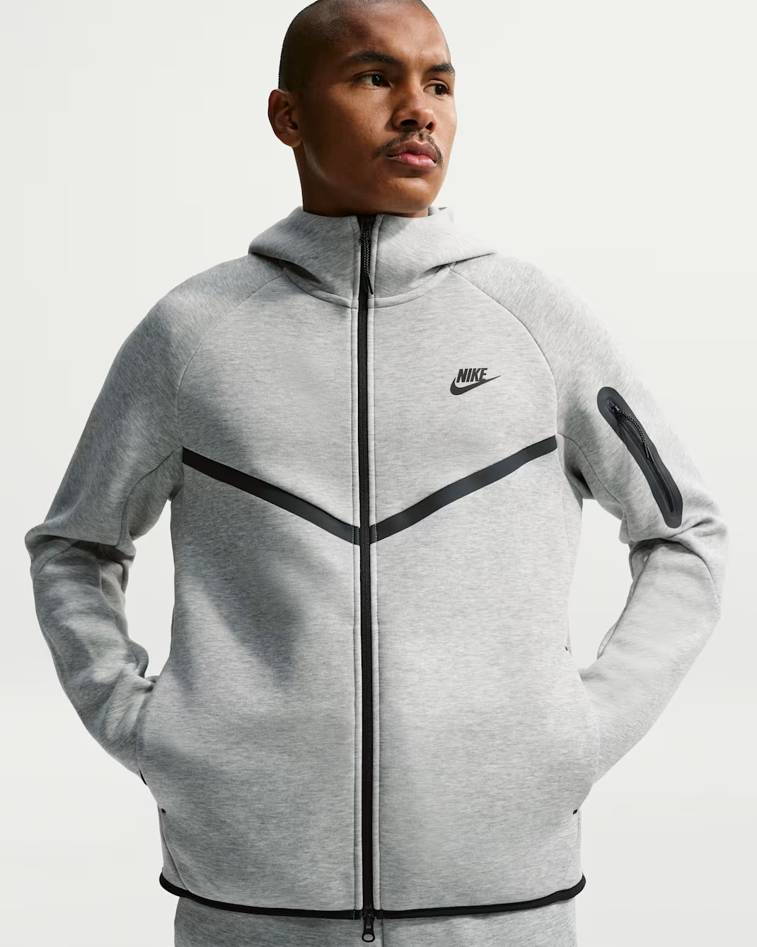 Nike Tech Men's Fleece Hoodie Zip - Grey