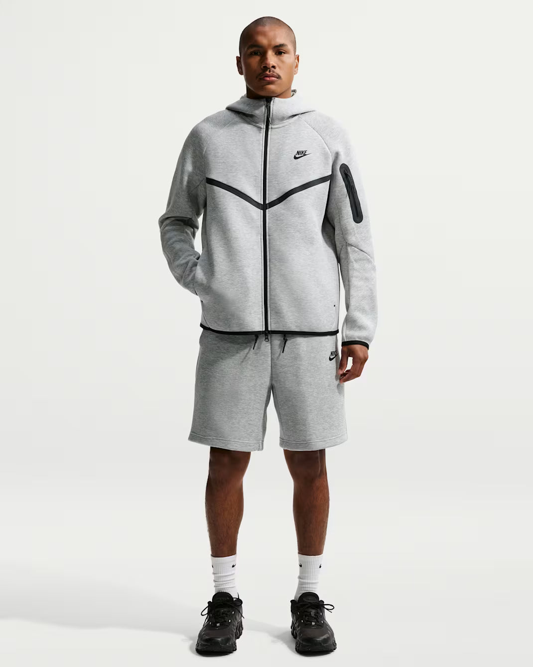 Nike Tech Men's Fleece Hoodie Zip - Grey