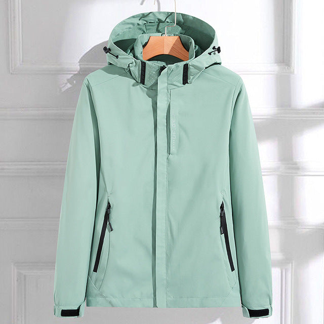 Windbreaker Polyester Lightweight Weather-Resistant Tailored