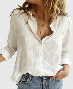 Botanical Floral V-Neck Blouse