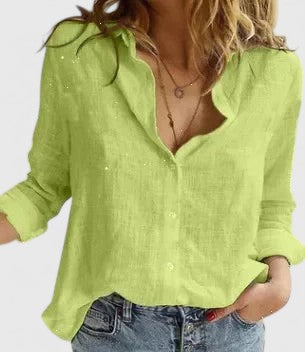 Botanical Floral V-Neck Blouse