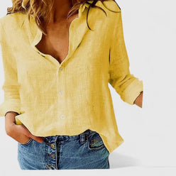 Botanical Floral V-Neck Blouse