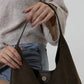 Hobo Bag Faux Suede with Magnetic Closure, Pouch and Laptop Fit