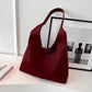 Hobo Bag Faux Suede with Magnetic Closure, Pouch and Laptop Fit