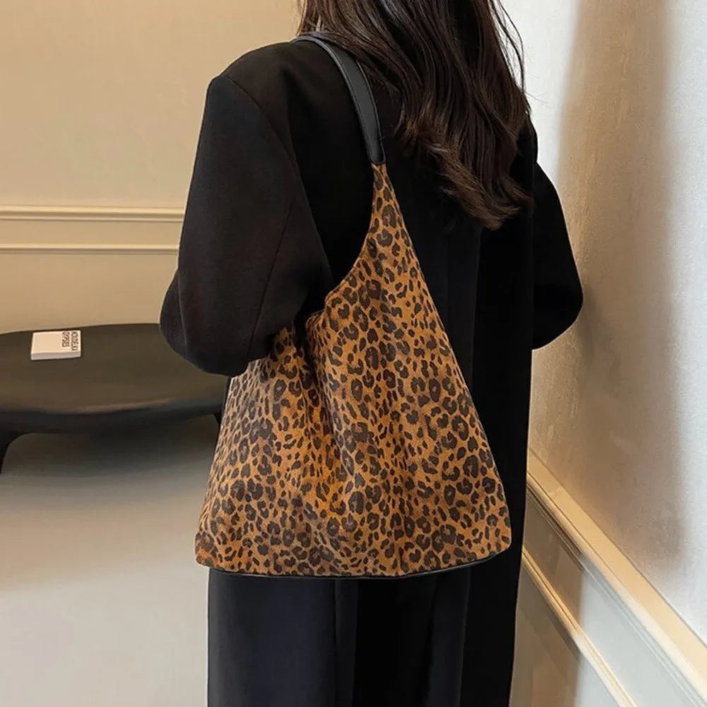 Hobo Bag Faux Suede with Magnetic Closure, Pouch and Laptop Fit