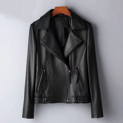 Jacket Faux Leather Structured with Smooth Polished Finish