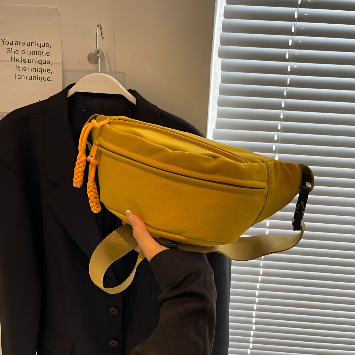 Crossbody Bag Nylon with Wide Adjustable Strap