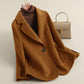 Blazer Wool Blend Longline with Notched Lapel and Single Button