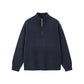 Ribbed Cotton-Blend Quarter-Zip Jumper