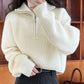 Soft-Touch Oversized Quarter-Zip Jumper