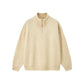 Ribbed Cotton-Blend Quarter-Zip Jumper