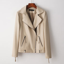 Jacket Faux Leather Structured with Smooth Polished Finish