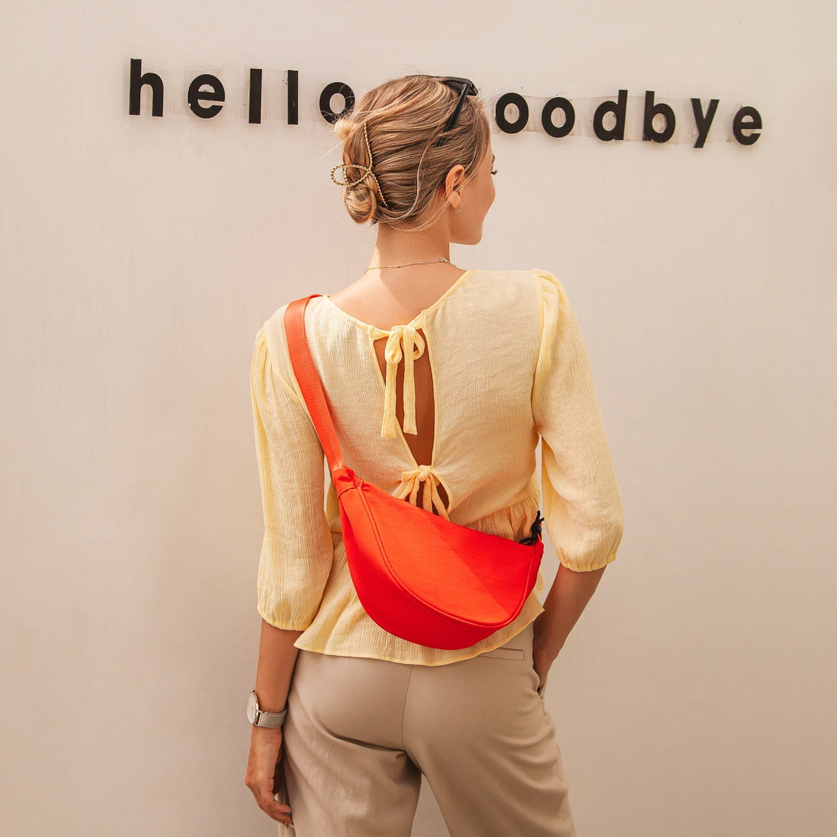 Crossbody Bag Nylon with Adjustable Strap