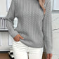 Oversized Cable Crewneck