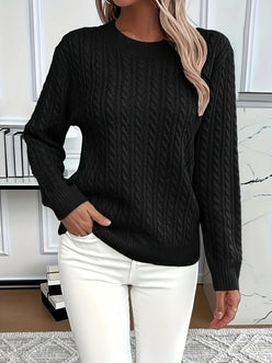 Oversized Cable Crewneck