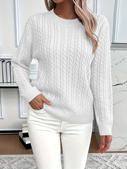 Oversized Cable Crewneck