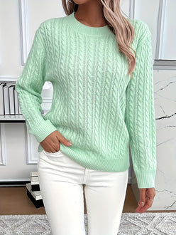 Oversized Cable Crewneck