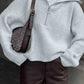 Oversized Wide Collar Half-Zip