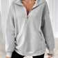 Oversized Half-Zip Pocket Sweatshirt