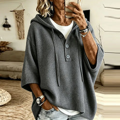 Hooded Button Knit Jumper
