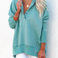 Snap Placket Oversized Hoodie