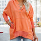 Snap Placket Oversized Hoodie