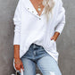 Snap Placket Oversized Hoodie
