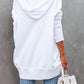 Snap Placket Oversized Hoodie