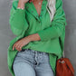 Snap Placket Oversized Hoodie