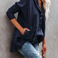 Snap Placket Oversized Hoodie