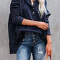 Snap Placket Oversized Hoodie