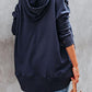 Snap Placket Oversized Hoodie