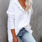 Snap Placket Oversized Hoodie