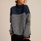 Herringbone Roll Neck Jumper