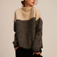 Herringbone Roll Neck Jumper