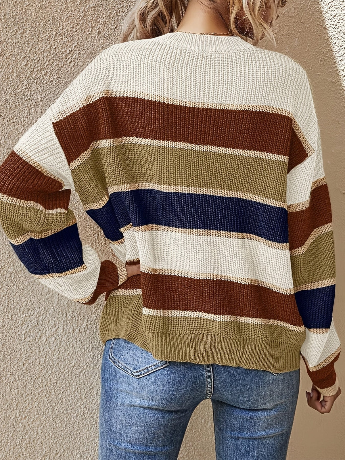 Bold Stripe Oversized Jumper