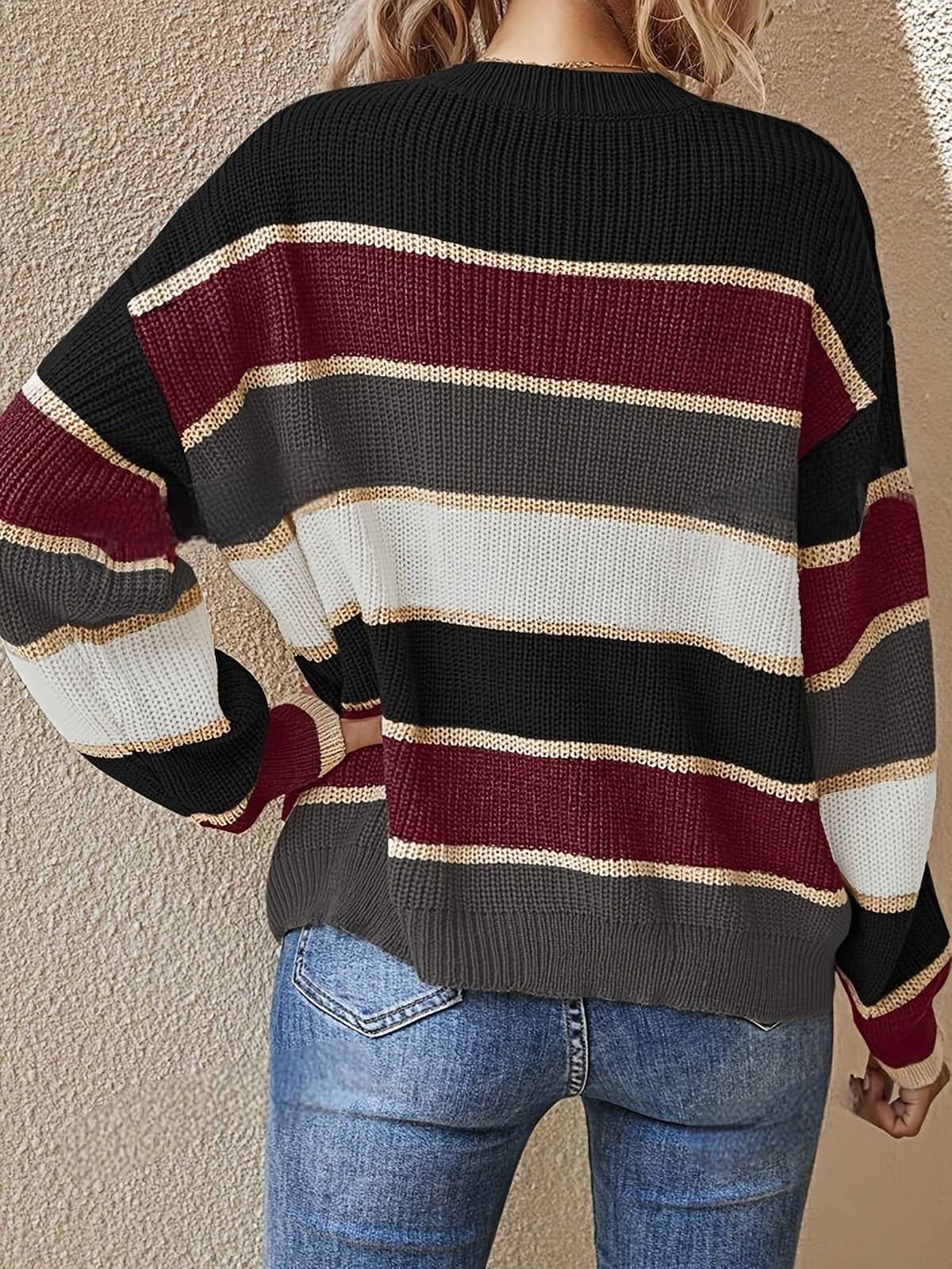 Bold Stripe Oversized Jumper