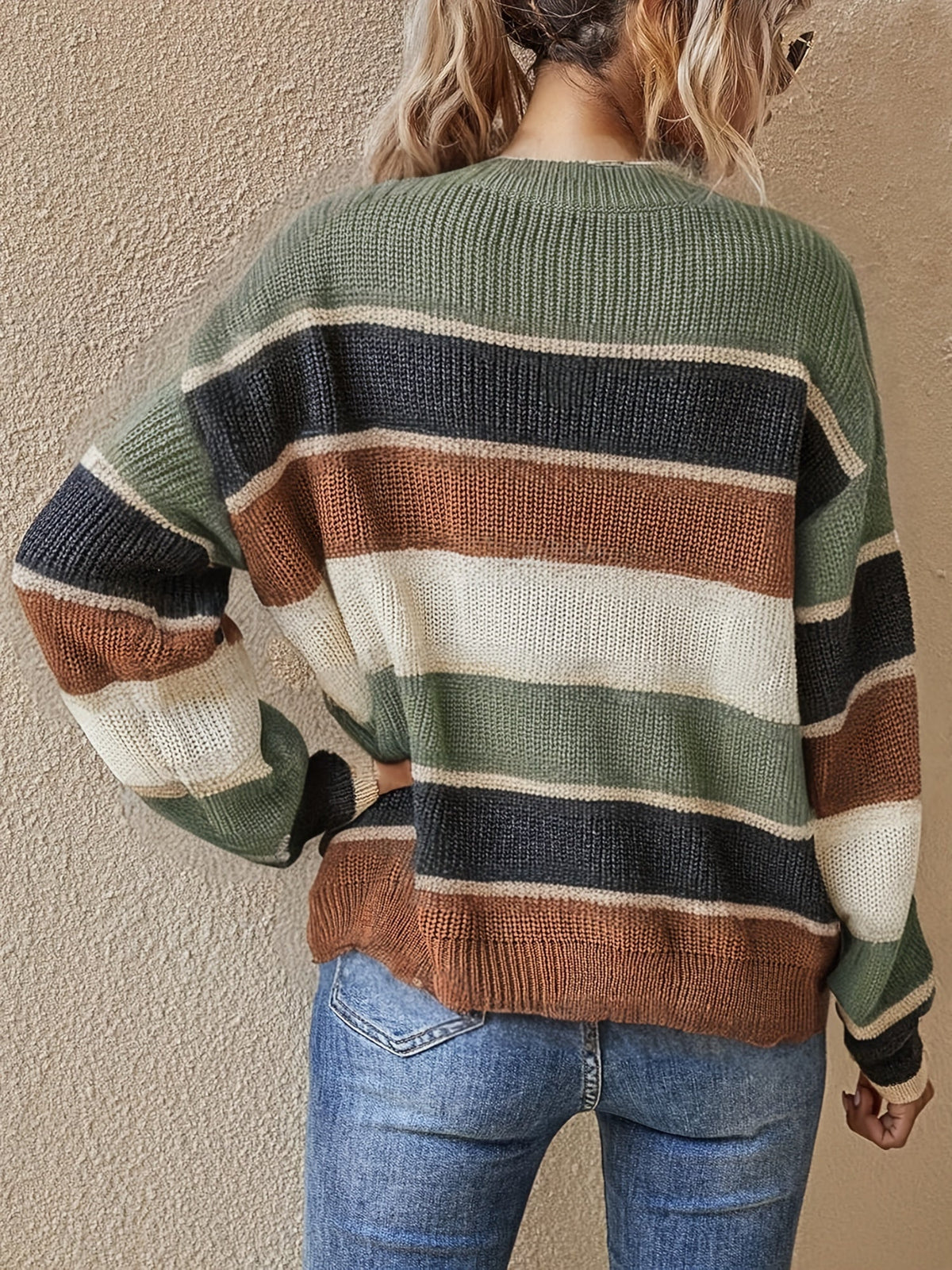 Bold Stripe Oversized Jumper