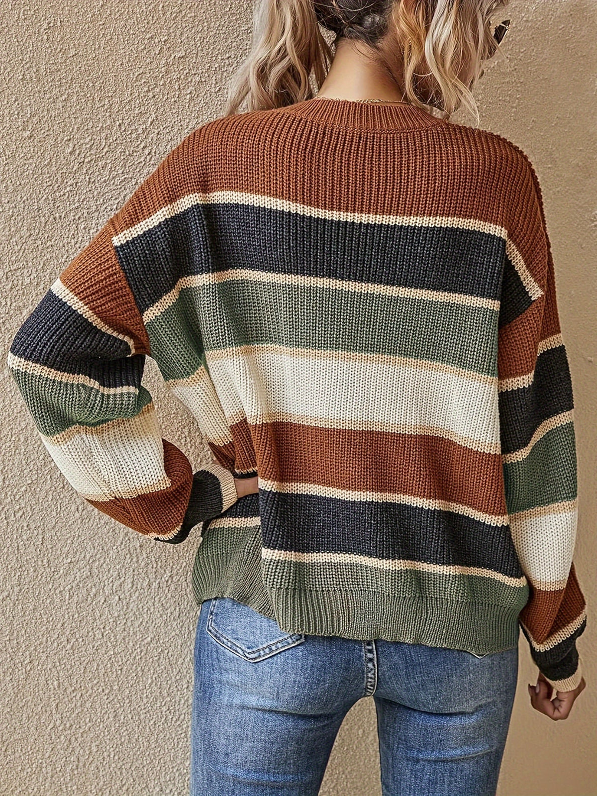 Bold Stripe Oversized Jumper