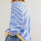 Neon Trim Striped Sweatshirt