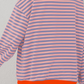Neon Trim Striped Sweatshirt