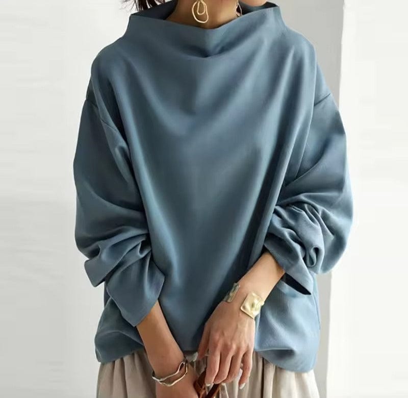 Draped High Neck Jumper
