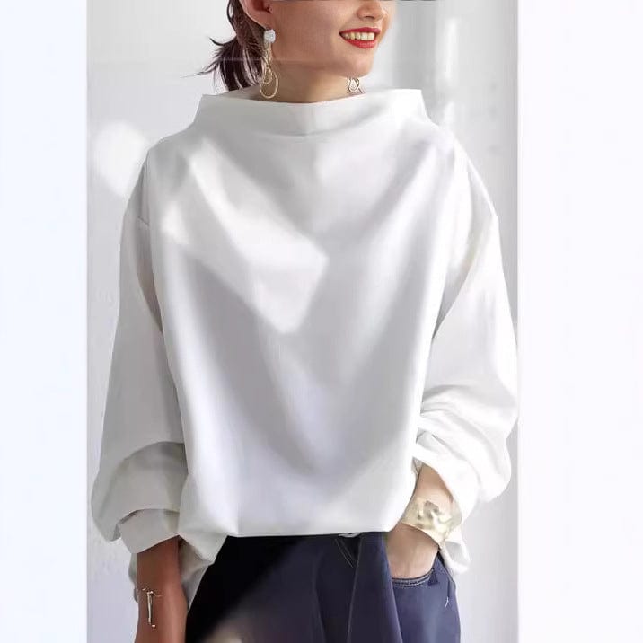 Draped High Neck Jumper