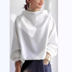 Draped High Neck Jumper