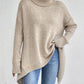 Side Slit Roll Neck Jumper